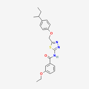 N-(5-{[4-(butan-2-yl)phenoxy]methyl}-1,3,4-thiadiazol-2-yl)-3-ethoxybenzamide