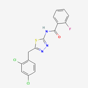 N-[5-(2,4-dichlorobenzyl)-1,3,4-thiadiazol-2-yl]-2-fluorobenzamide