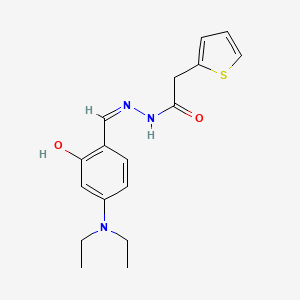 molecular formula C17H21N3O2S B11671216 N'-[(Z)-[4-(Diethylamino)-2-hydroxyphenyl]methylidene]-2-(thiophen-2-YL)acetohydrazide 