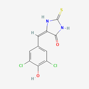 (5E)-5-[(3,5-dichloro-4-hydroxyphenyl)methylidene]-2-sulfanylideneimidazolidin-4-one