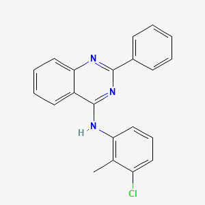 molecular formula C21H16ClN3 B11671289 N-(3-chloro-2-methylphenyl)-2-phenylquinazolin-4-amine 