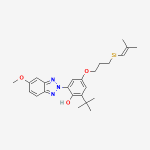 molecular formula C24H31N3O3Si B1167132 Phenol,2-(1,1-dimethylethyl)-4-[3-(ethenyldimethylsilyl)propoxy]-6-(5-methoxy-2H-benzotriazol-2-yl)- CAS No. 122430-79-9