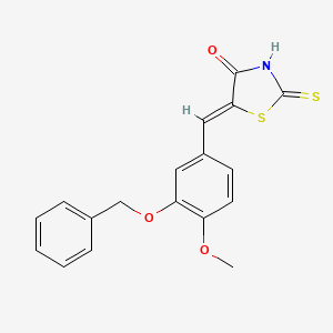 (5Z)-5-[3-(benzyloxy)-4-methoxybenzylidene]-2-thioxo-1,3-thiazolidin-4-one