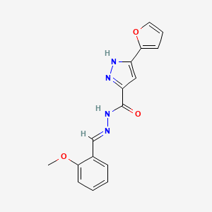 3-(2-furyl)-N'-[(E)-(2-methoxyphenyl)methylidene]-1H-pyrazole-5-carbohydrazide