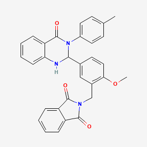 2-{2-methoxy-5-[3-(4-methylphenyl)-4-oxo-1,2,3,4-tetrahydroquinazolin-2-yl]benzyl}-1H-isoindole-1,3(2H)-dione