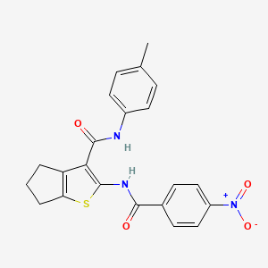 N-(4-methylphenyl)-2-{[(4-nitrophenyl)carbonyl]amino}-5,6-dihydro-4H-cyclopenta[b]thiophene-3-carboxamide