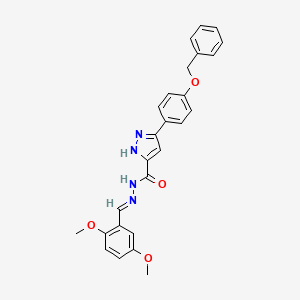 3-[4-(benzyloxy)phenyl]-N'-[(E)-(2,5-dimethoxyphenyl)methylidene]-1H-pyrazole-5-carbohydrazide