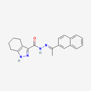 N'-[(1E)-1-(naphthalen-2-yl)ethylidene]-4,5,6,7-tetrahydro-1H-indazole-3-carbohydrazide