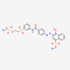 molecular formula C11H17NO4S B1167150 4-Hydroxy-3-((4-(((3-((2-(sulphooxy)ethyl)sulphonyl)phenyl)amino)carbonyl)phenyl)azo)naphthalene-1-sulphonic acid, sodium salt CAS No. 113833-54-8