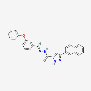 3-(2-Naphthyl)-N'-(3-phenoxybenzylidene)-1H-pyrazole-5-carbohydrazide