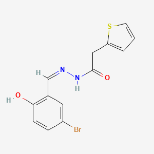 N'-[(Z)-(5-bromo-2-hydroxyphenyl)methylidene]-2-(thiophen-2-yl)acetohydrazide