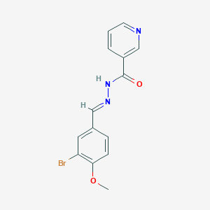 N'-[(E)-(3-bromo-4-methoxyphenyl)methylidene]pyridine-3-carbohydrazide