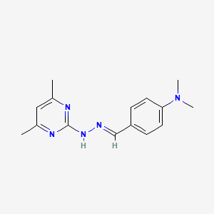 4-{(E)-[2-(4,6-dimethylpyrimidin-2-yl)hydrazinylidene]methyl}-N,N-dimethylaniline