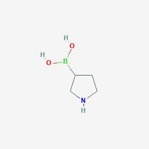 molecular formula C4H10BNO2 B1167158 Pyrrolidin-3-ylboronic acid CAS No. 120347-75-3