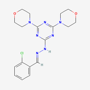 2-[(2E)-2-(2-chlorobenzylidene)hydrazinyl]-4,6-di(morpholin-4-yl)-1,3,5-triazine