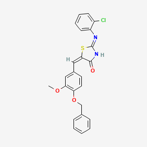 (5E)-5-[4-(benzyloxy)-3-methoxybenzylidene]-2-[(2-chlorophenyl)amino]-1,3-thiazol-4(5H)-one