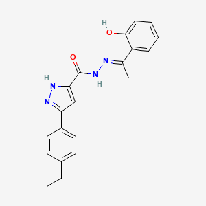 3-(4-ethylphenyl)-N'-[(1E)-1-(2-hydroxyphenyl)ethylidene]-1H-pyrazole-5-carbohydrazide