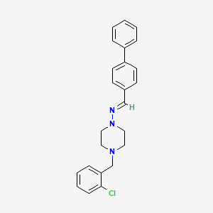 N-[(E)-biphenyl-4-ylmethylidene]-4-(2-chlorobenzyl)piperazin-1-amine