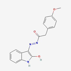 2-(4-methoxyphenyl)-N'-(2-oxo-1,2-dihydro-3H-indol-3-ylidene)acetohydrazide