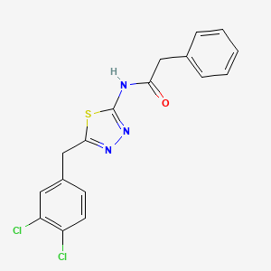 N-[5-(3,4-dichlorobenzyl)-1,3,4-thiadiazol-2-yl]-2-phenylacetamide