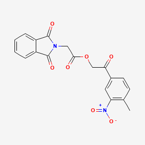 2-(4-methyl-3-nitrophenyl)-2-oxoethyl (1,3-dioxo-1,3-dihydro-2H-isoindol-2-yl)acetate