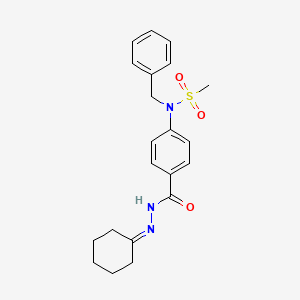 N-benzyl-N-{4-[(2-cyclohexylidenehydrazinyl)carbonyl]phenyl}methanesulfonamide