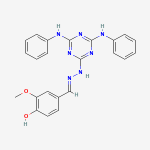 4-[(E)-{2-[4,6-bis(phenylamino)-1,3,5-triazin-2-yl]hydrazinylidene}methyl]-2-methoxyphenol