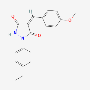 (4Z)-1-(4-ethylphenyl)-4-(4-methoxybenzylidene)pyrazolidine-3,5-dione