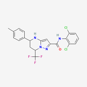 N-(2,6-dichlorophenyl)-5-(4-methylphenyl)-7-(trifluoromethyl)-4,5,6,7-tetrahydropyrazolo[1,5-a]pyrimidine-2-carboxamide