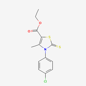 3-(4-Chloro-phenyl)-4-methyl-2-thioxo-2,3-dihydro-thiazole-5-carboxylic acid ethyl ester