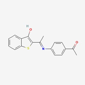 (2E)-2-{1-[(4-acetylphenyl)amino]ethylidene}-1-benzothiophen-3(2H)-one