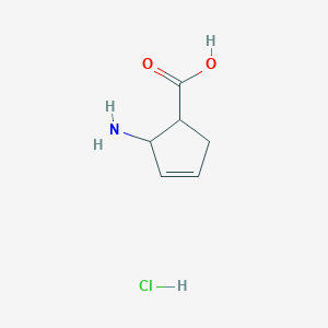 molecular formula C6H10ClNO2 B1167199 cis-2-Amino-3-cyclopentene-1-carboxylic acid hydrochloride CAS No. 122022-92-8