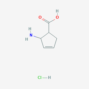 molecular formula C6H10ClNO2 B1167199 cis-2-Amino-3-Cyclopenten-1-carbonsäurehydrochlorid CAS No. 122022-92-8