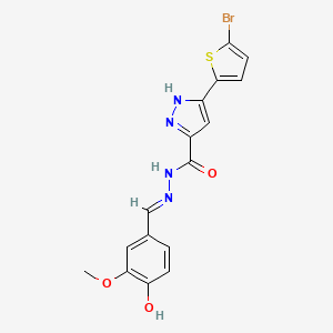 3-(5-BR-2-Thienyl)-N'-(4-HO-3-methoxybenzylidene)-1H-pyrazole-5-carbohydrazide