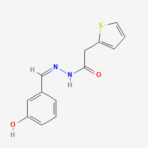 N'-[(Z)-(3-hydroxyphenyl)methylidene]-2-(thiophen-2-yl)acetohydrazide