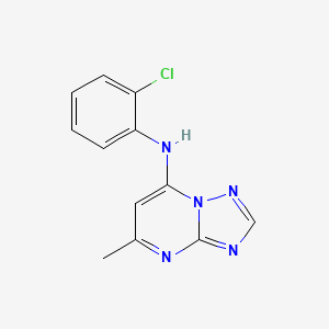 molecular formula C12H10ClN5 B11672031 N-(2-chlorophenyl)-5-methyl-[1,2,4]triazolo[1,5-a]pyrimidin-7-amine 