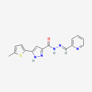 3-(5-Methyl-2-thienyl)-N'-(2-pyridinylmethylene)-1H-pyrazole-5-carbohydrazide