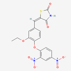 (5E)-5-[4-(2,4-dinitrophenoxy)-3-ethoxybenzylidene]-1,3-thiazolidine-2,4-dione