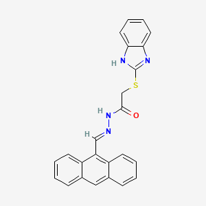 N'-[(E)-anthracen-9-ylmethylidene]-2-(1H-benzimidazol-2-ylsulfanyl)acetohydrazide