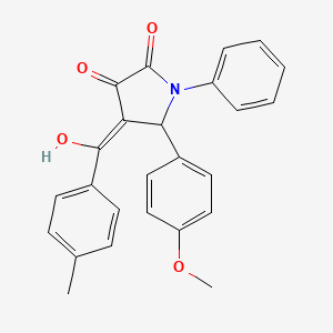 3-hydroxy-5-(4-methoxyphenyl)-4-[(4-methylphenyl)carbonyl]-1-phenyl-1,5-dihydro-2H-pyrrol-2-one