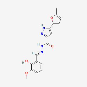 N'-(2-Hydroxy-3-methoxybenzylidene)-5-(5-methylfuran-2-yl)-1H-pyrazole-3-carbohydrazide