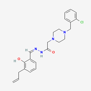 2-{4-[(2-Chlorophenyl)methyl]piperazin-1-YL}-N'-[(Z)-[2-hydroxy-3-(prop-2-EN-1-YL)phenyl]methylidene]acetohydrazide