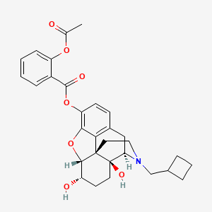 17-(Cyclobutylmethyl)-6,14-dihydroxy-4,5-epoxymorphinan-3-yl 2-(acetyloxy)benzoate