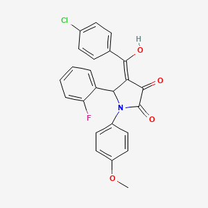 4-[(4-chlorophenyl)carbonyl]-5-(2-fluorophenyl)-3-hydroxy-1-(4-methoxyphenyl)-1,5-dihydro-2H-pyrrol-2-one