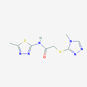 N-(5-methyl-1,3,4-thiadiazol-2-yl)-2-[(4-methyl-4H-1,2,4-triazol-3-yl)sulfanyl]acetamide