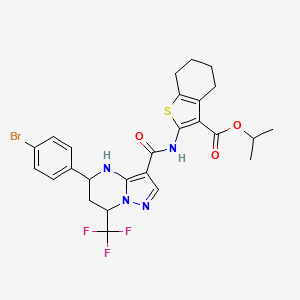 Propan-2-yl 2-({[5-(4-bromophenyl)-7-(trifluoromethyl)-4,5,6,7-tetrahydropyrazolo[1,5-a]pyrimidin-3-yl]carbonyl}amino)-4,5,6,7-tetrahydro-1-benzothiophene-3-carboxylate