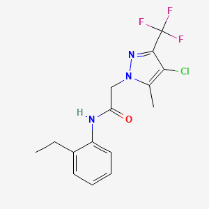 2-[4-chloro-5-methyl-3-(trifluoromethyl)-1H-pyrazol-1-yl]-N-(2-ethylphenyl)acetamide