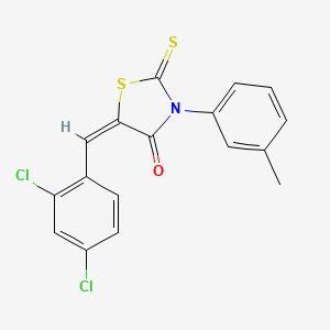 (5E)-5-[(2,4-dichlorophenyl)methylidene]-3-(3-methylphenyl)-2-sulfanylidene-1,3-thiazolidin-4-one