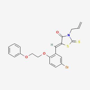 (5Z)-5-[5-bromo-2-(2-phenoxyethoxy)benzylidene]-3-(prop-2-en-1-yl)-2-thioxo-1,3-thiazolidin-4-one