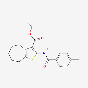 ethyl 2-{[(4-methylphenyl)carbonyl]amino}-5,6,7,8-tetrahydro-4H-cyclohepta[b]thiophene-3-carboxylate